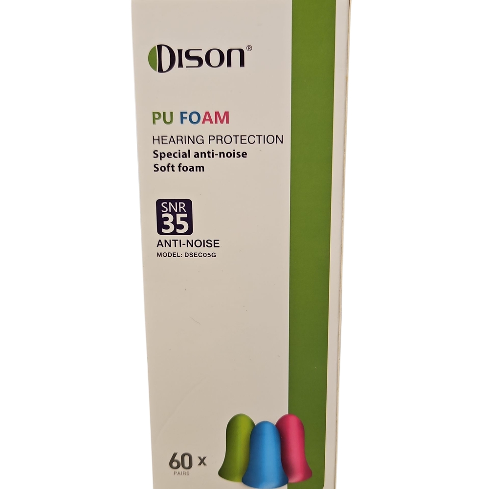 6 Boxes - 360 pairs of Dison PU Foam Earplugs Hearing Protection Ear Plugs NEW - Picture 2 of 4